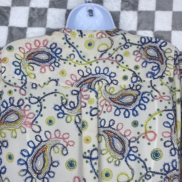 Pleione S button down shirt boho paisley vintage vibes - Picture 6 of 6